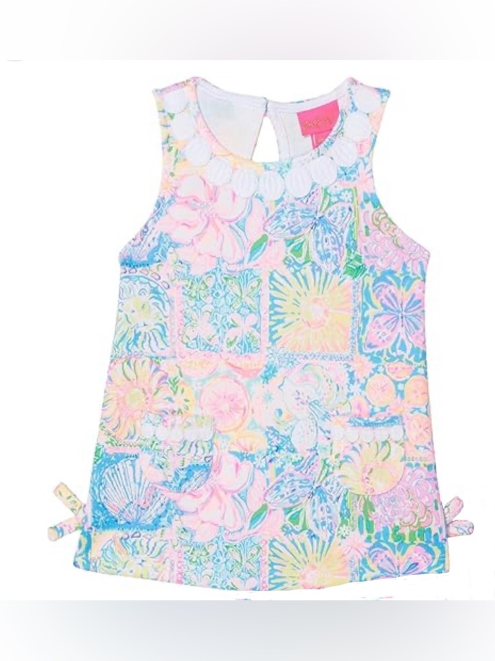 Lilly Pulitzer Pastel Floral Tank Dress in Pink, Blue & Green
